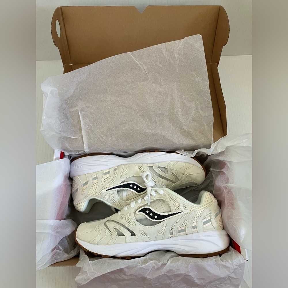 Saucony - Grid Azura 2000 - S70491-7 - ANTIQUE WHITE - Unisex 7.5 Men 9 Women